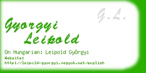 gyorgyi leipold business card